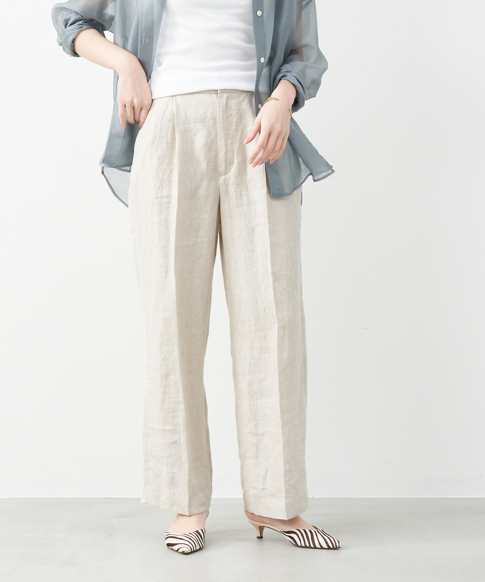 マイカアンドディール MICA&DEAL adjastable linen pants （BEIGE） BEIGE