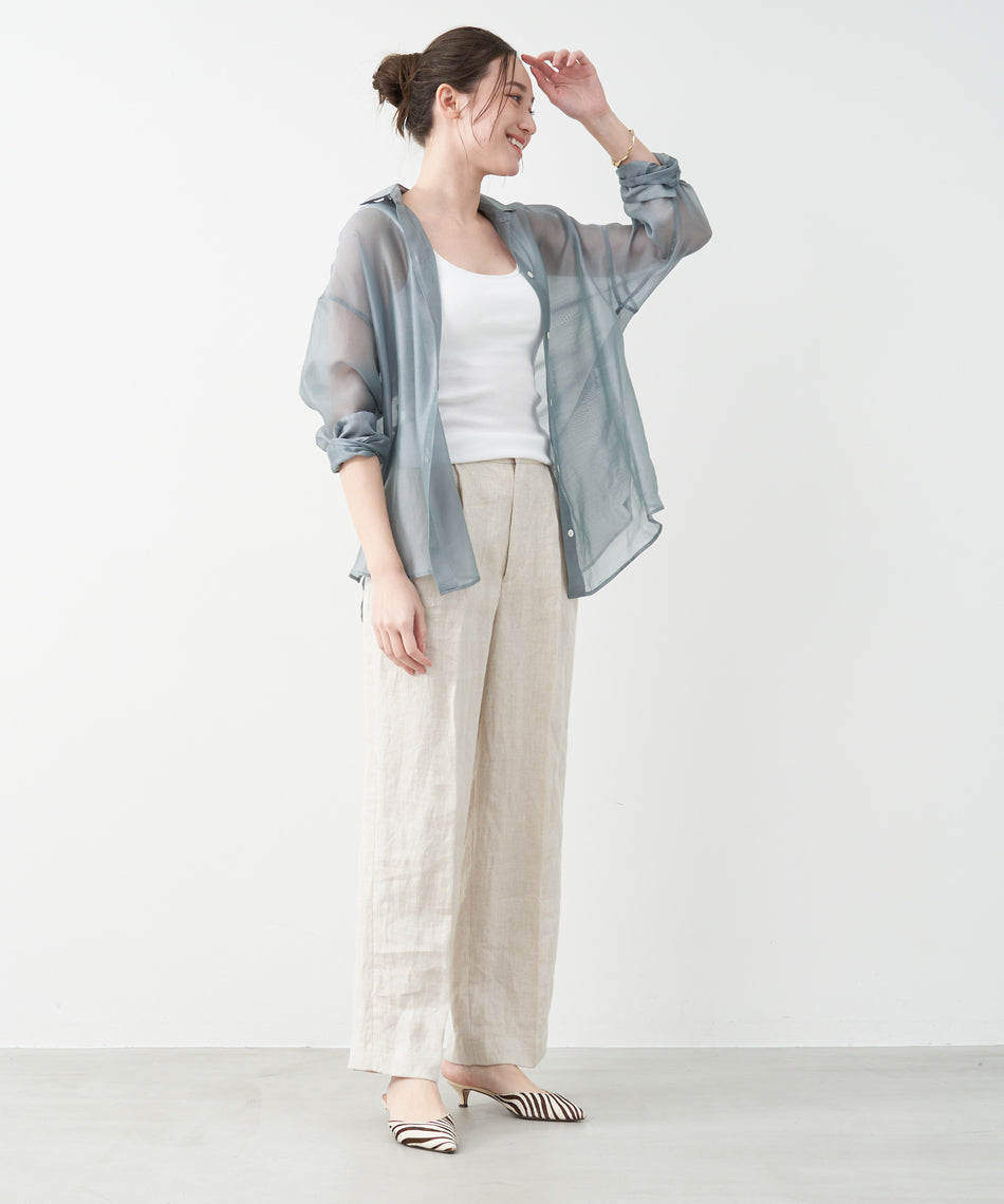 マイカアンドディール MICA&DEAL adjastable linen pants （BEIGE） BEIGE