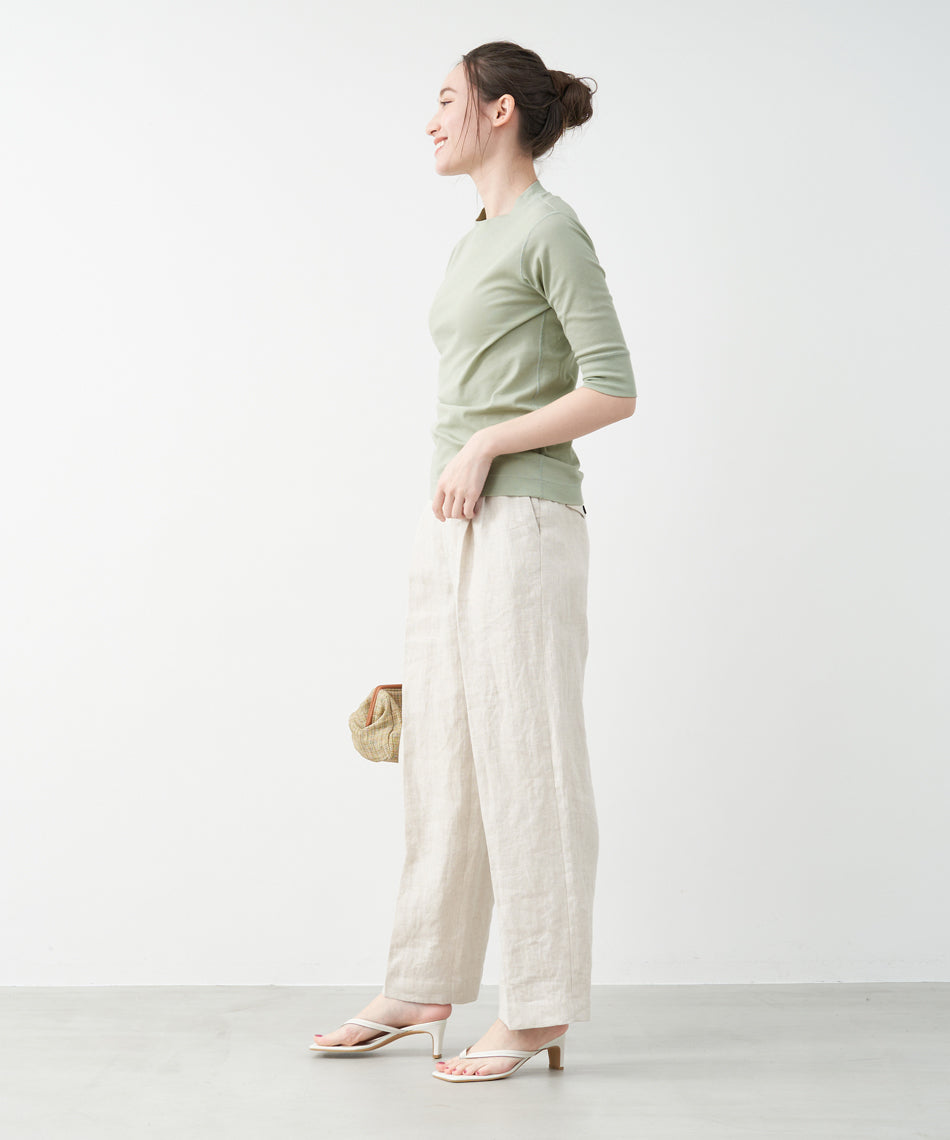 マイカアンドディール MICA&DEAL adjastable linen pants （BEIGE） BEIGE