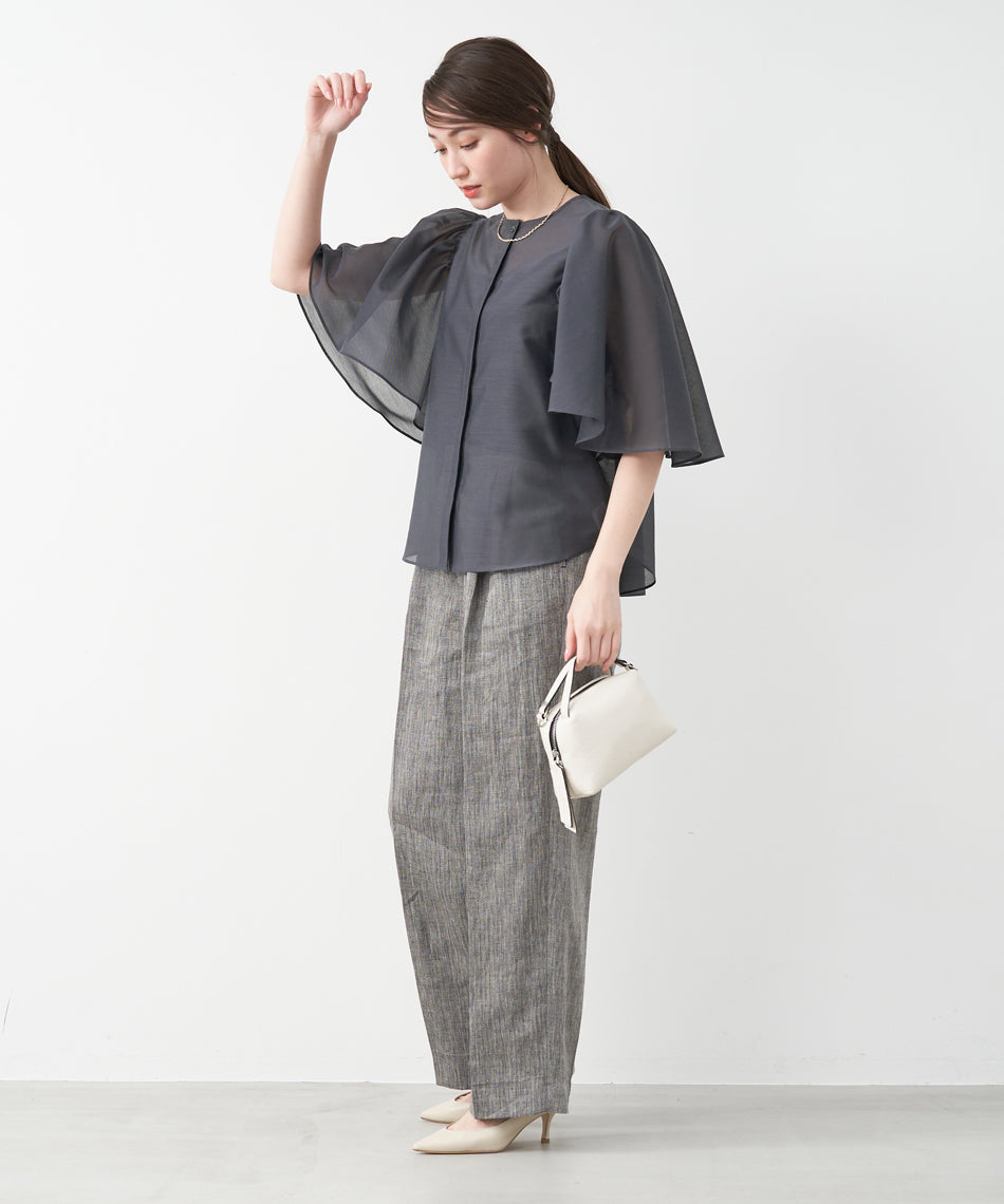 マイカアンドディール MICA&DEAL adjastable linen pants （BEIGE） BEIGE