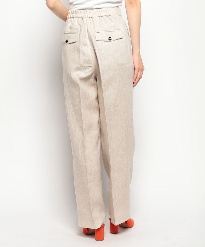 マイカアンドディール MICA&DEAL adjastable linen pants （BEIGE） BEIGE