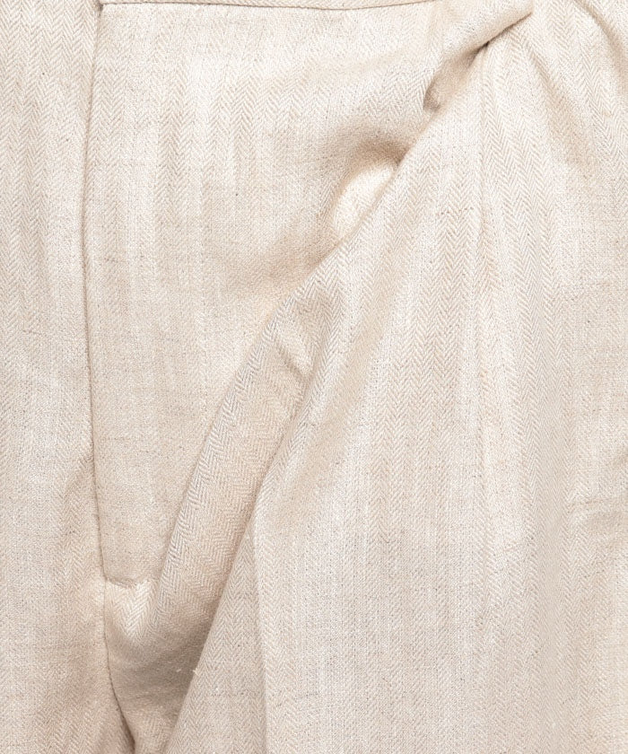 マイカアンドディール MICA&DEAL adjastable linen pants （BEIGE） BEIGE