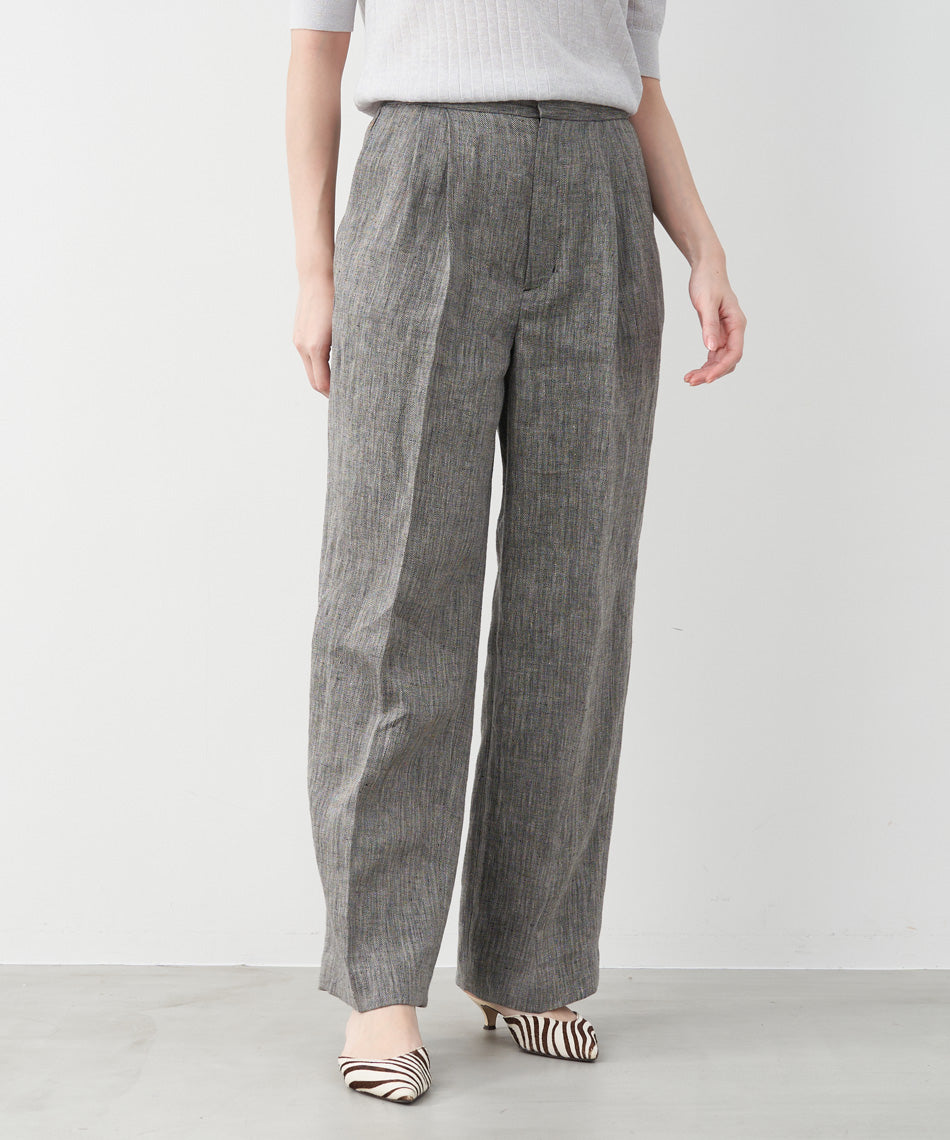 マイカアンドディール MICA&DEAL adjastable linen pants （BEIGE） BEIGE