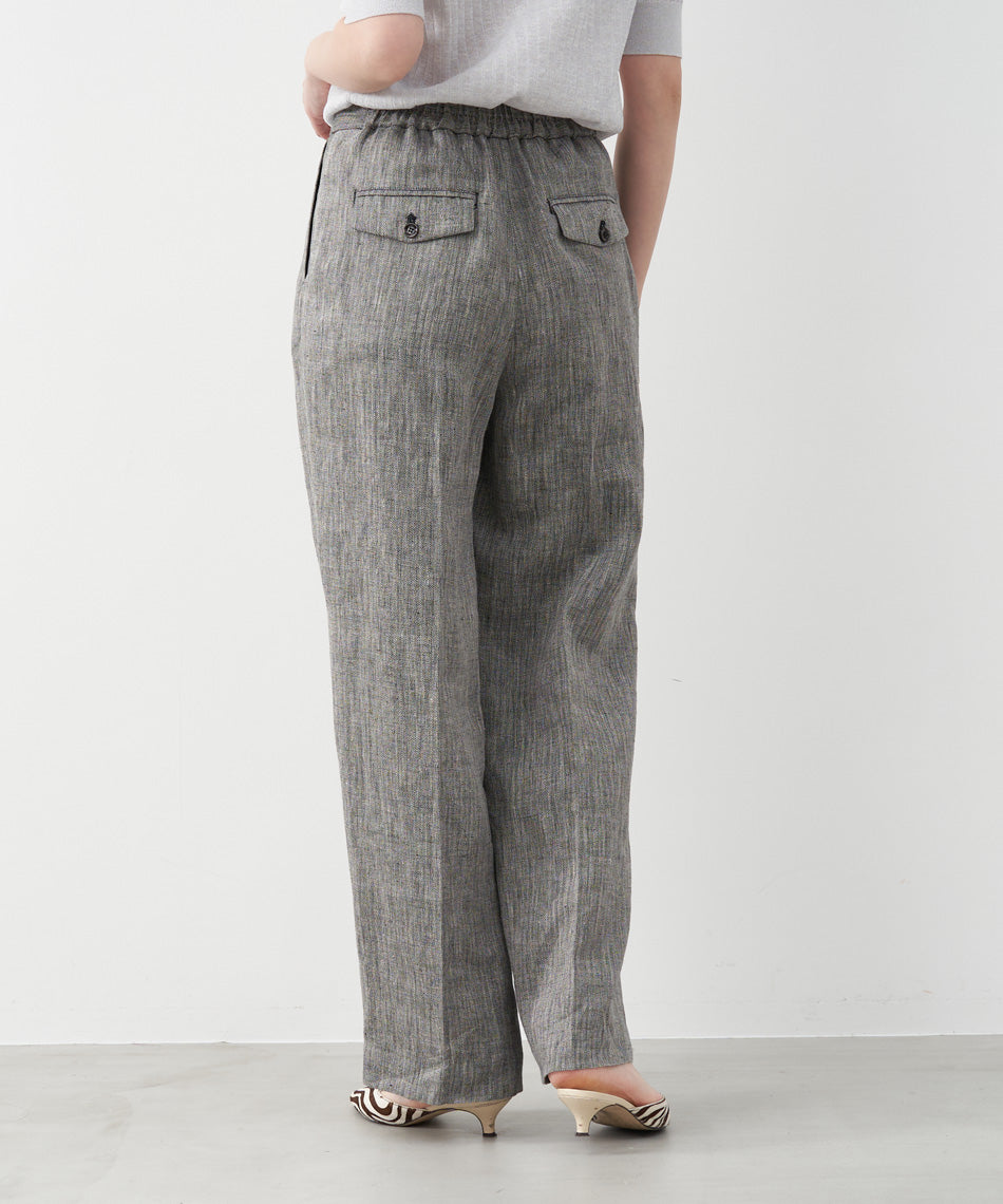 マイカアンドディール MICA&DEAL adjastable linen pants （BEIGE） BEIGE