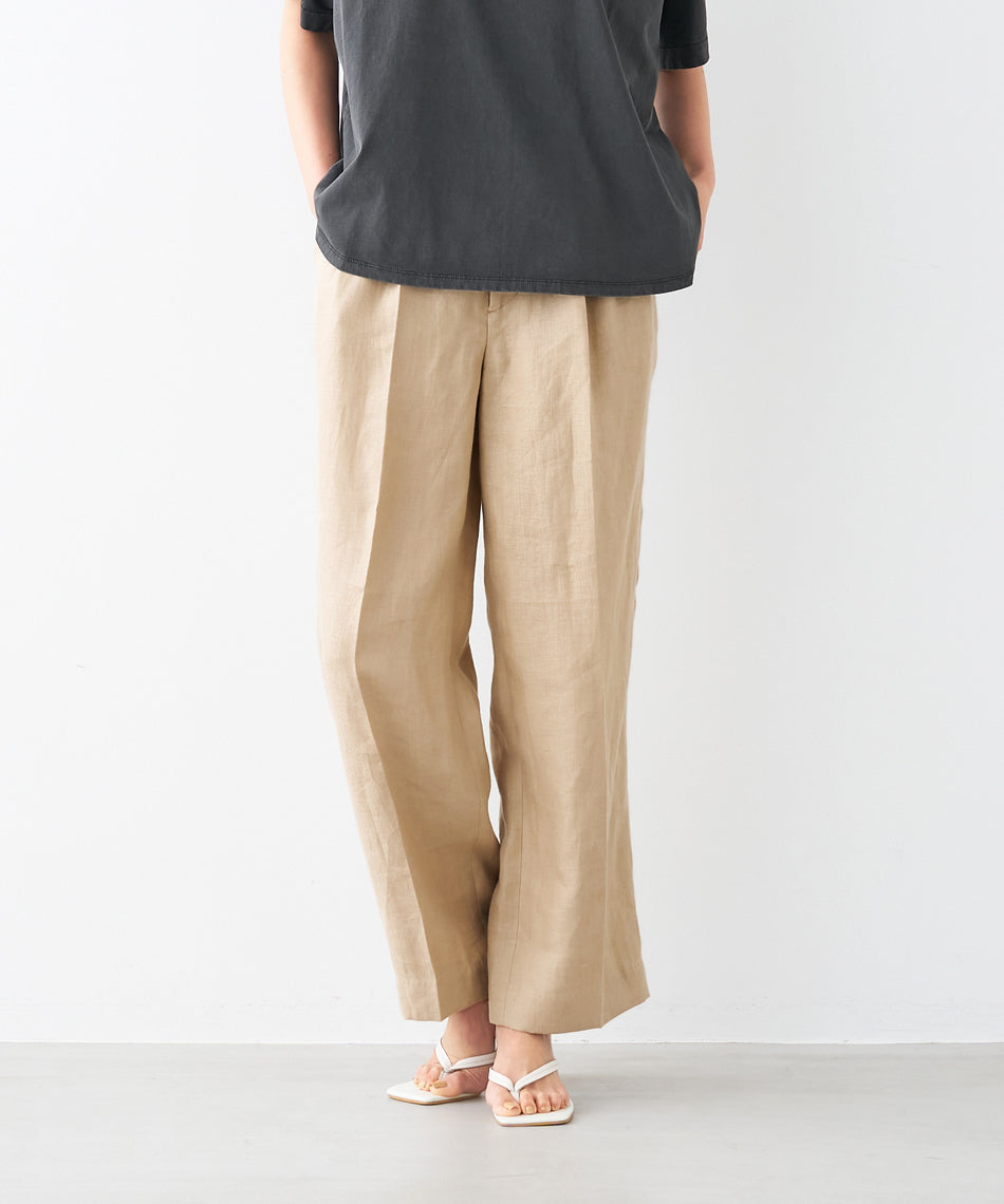 マイカアンドディール MICA&DEAL adjastable linen pants （BEIGE） BEIGE