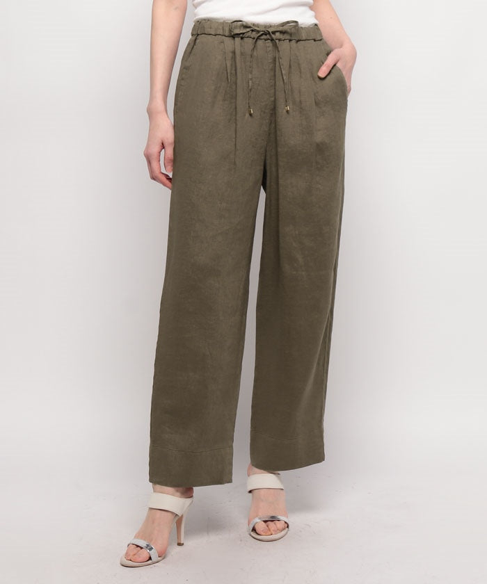 マイカアンドディール MICA&DEAL washed linen pants （KHAKI） KHAKI