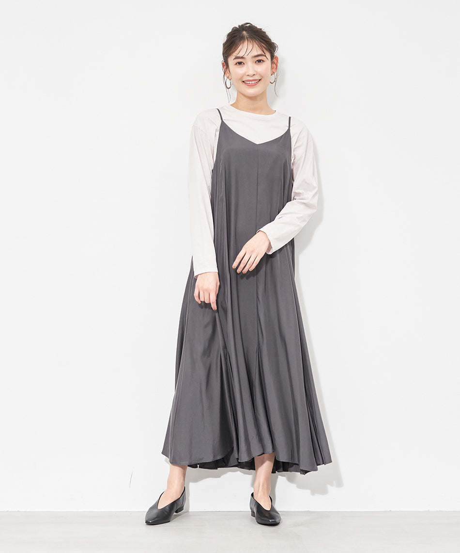 マイカアンドディール MICA&DEAL flare cami ops （L/BEIGE） L/BEIGE