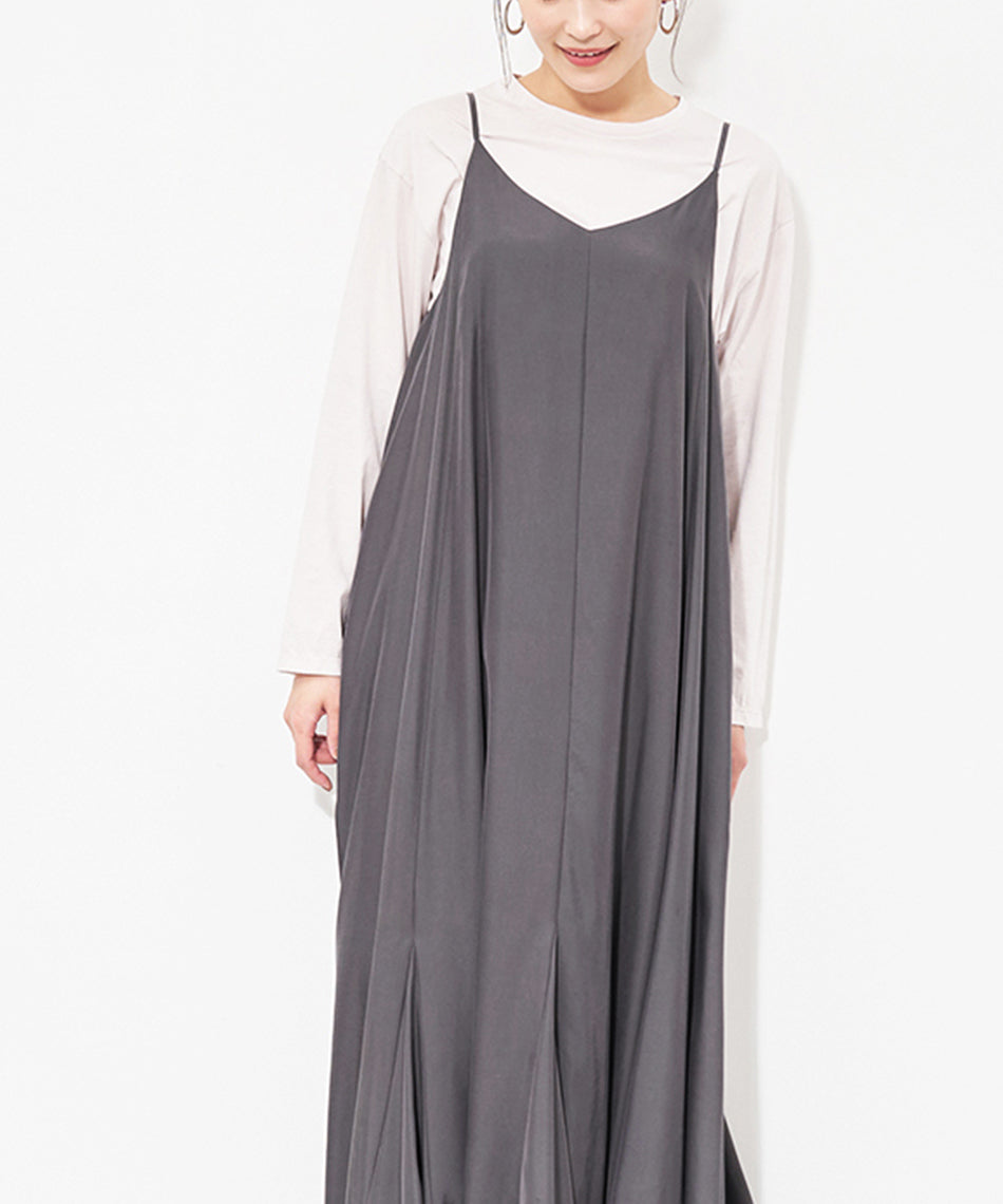 マイカアンドディール MICA&DEAL flare cami ops （L/BEIGE） L/BEIGE