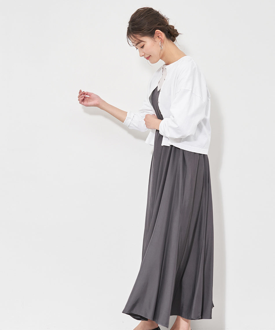 マイカアンドディール MICA&DEAL flare cami ops （L/BEIGE） L/BEIGE