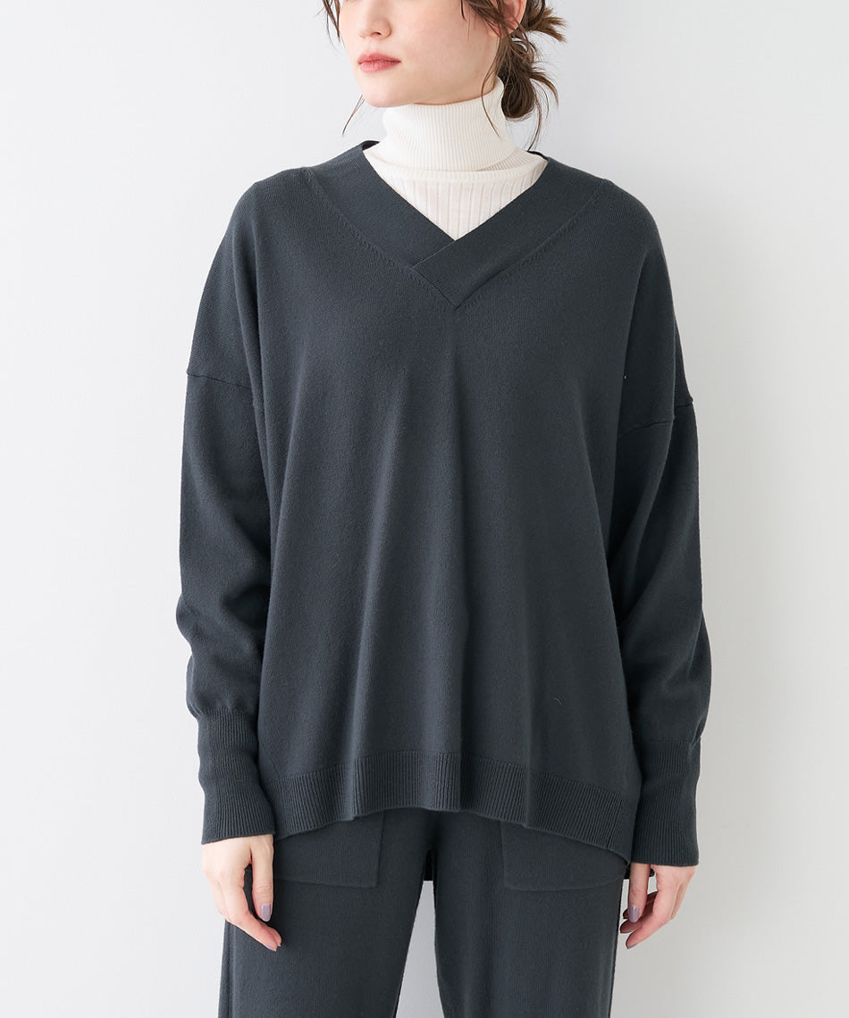 瑪依卡與迪爾 MICA&DEAL 【套裝搭配商品】v/n 寬鬆針織 p/o