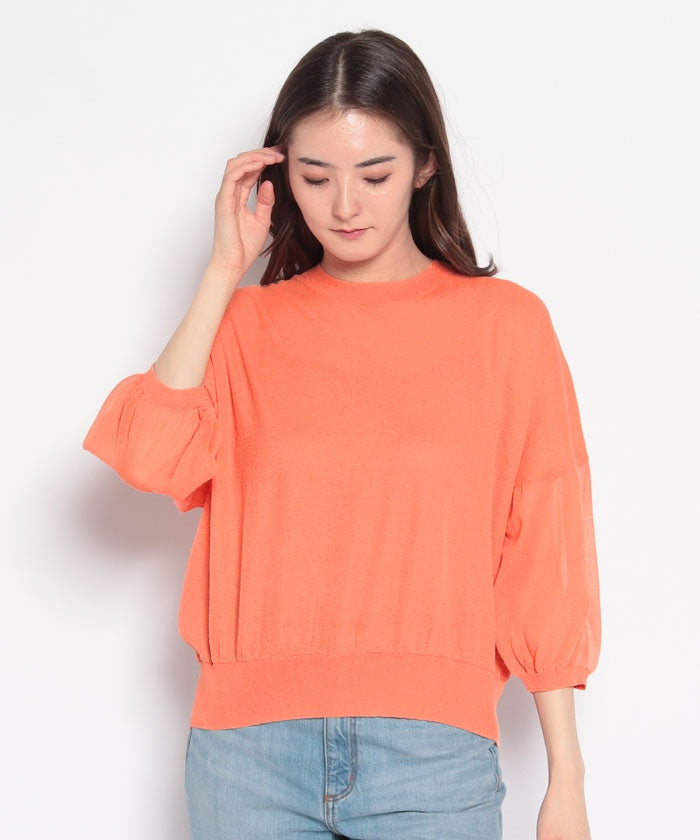 マイカアンドディール MICA&DEAL gather knit p/o （ORANGE） ORANGE