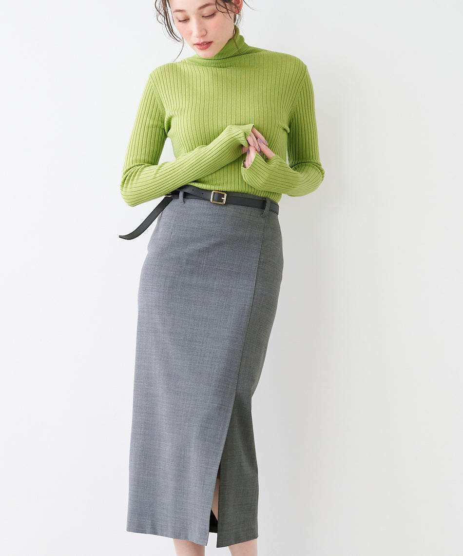 マイカアンドディール MICA&DEAL front vent skirt （WINE） WINE