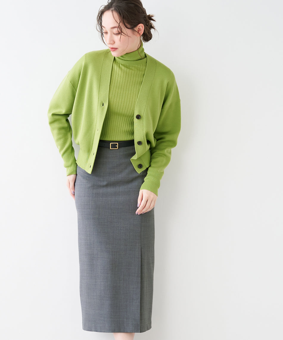 マイカアンドディール MICA&DEAL front vent skirt （WINE） WINE