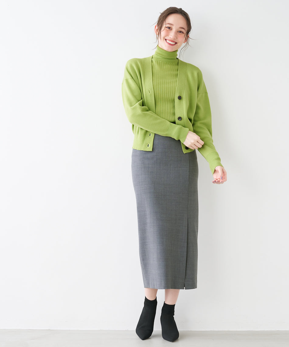 マイカアンドディール MICA&DEAL front vent skirt （WINE） WINE
