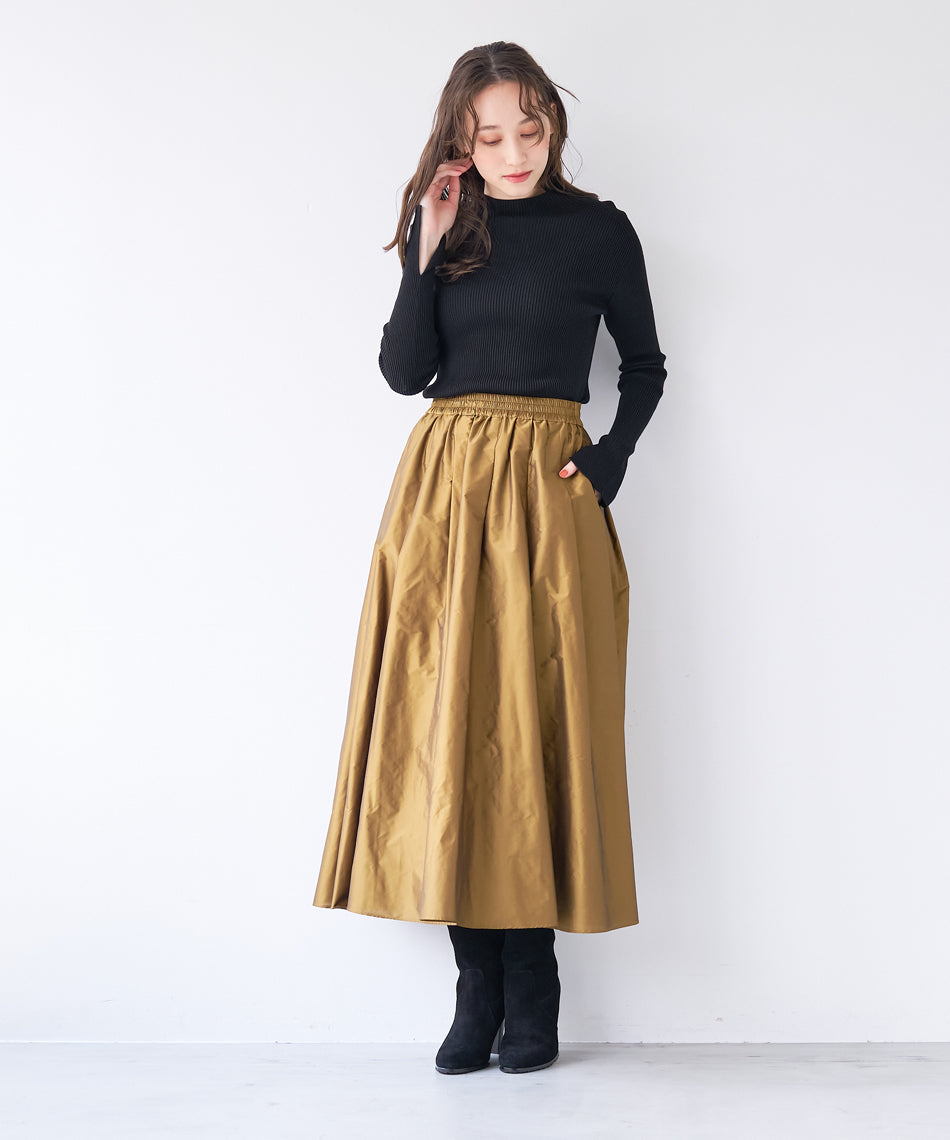 マイカアンドディール MICA&DEAL tuck gather memory sk （YELLOW） YELLOW