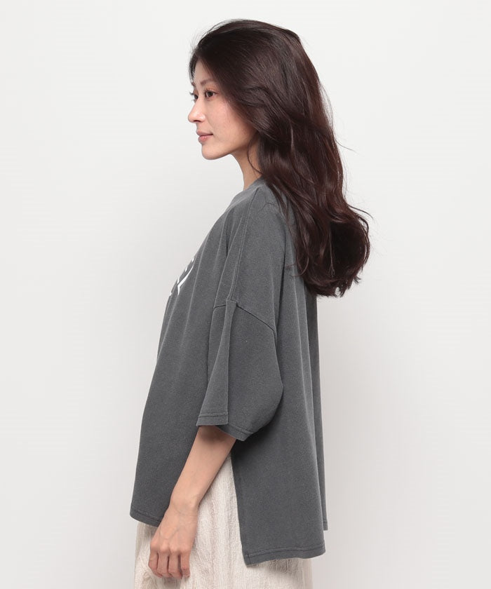 マイカアンドディール MICA&DEAL pigment bio side slit tーshirt （BLUE） BLUE