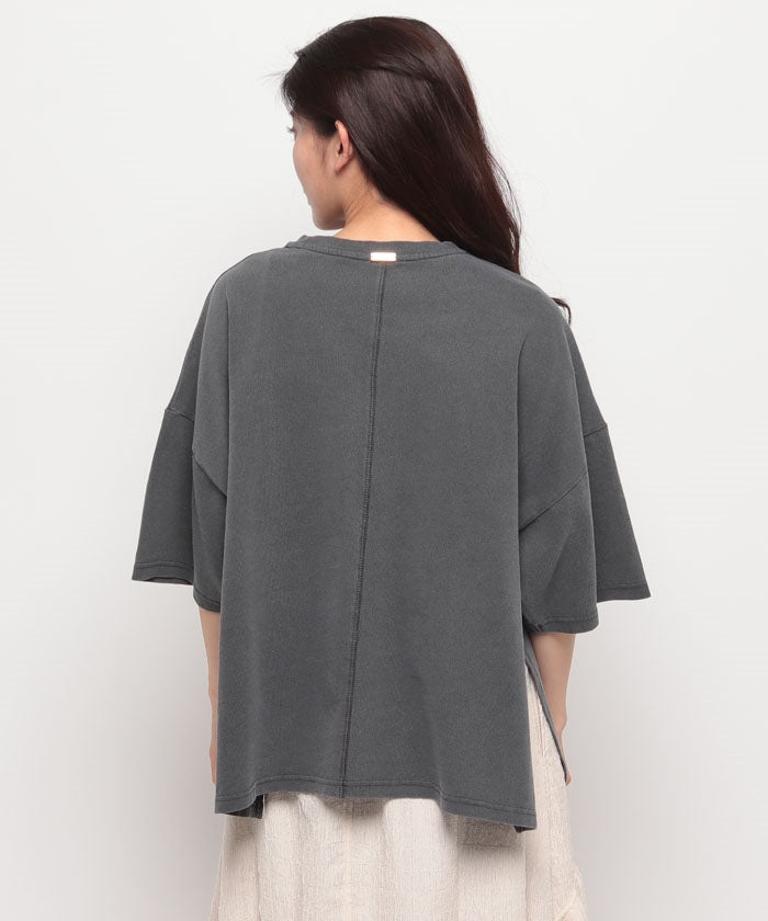マイカアンドディール MICA&DEAL pigment bio side slit tーshirt （BLUE） BLUE