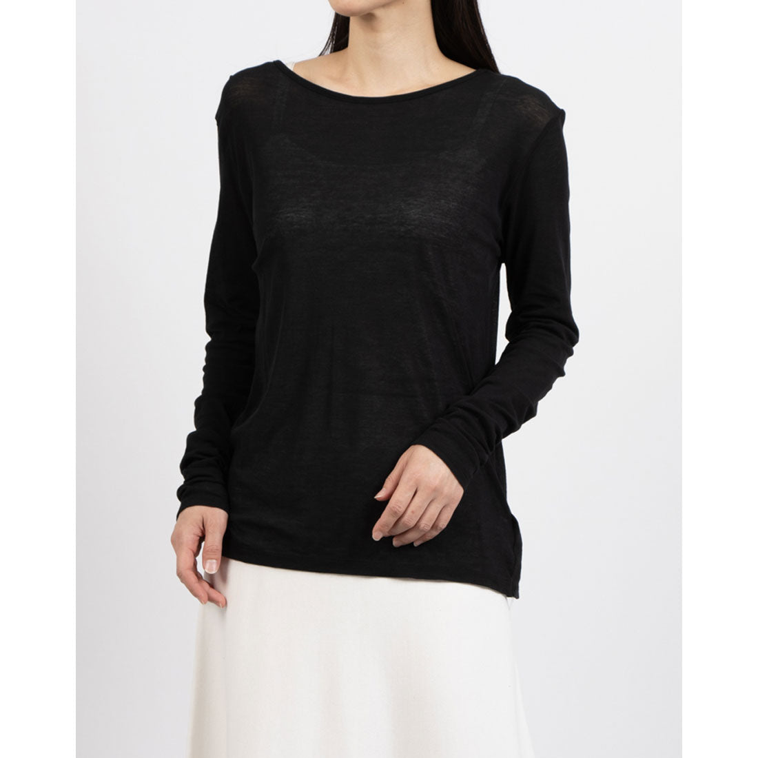 マイカアンドディール MICA&DEAL sheer long Tee （BLACK） BLACK