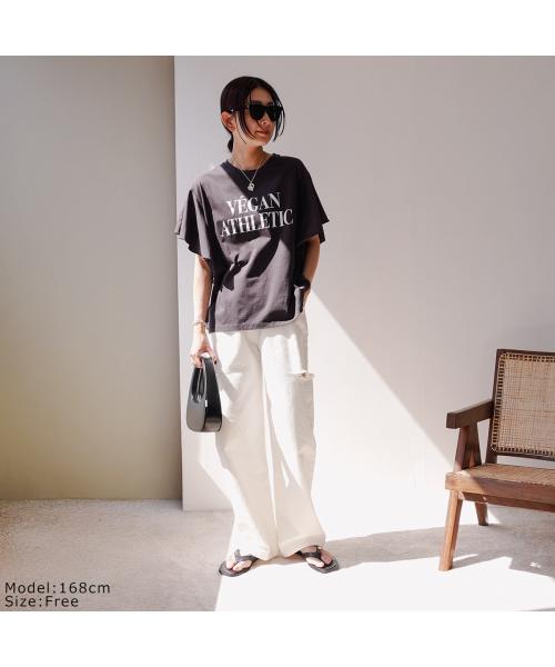 マイカアンドディール MICA&DEAL MICA&DEAL Tシャツ VEGANATHLETIC frill tee 0125209111 （WHITE/ホワイト） WHITE/ホワイト