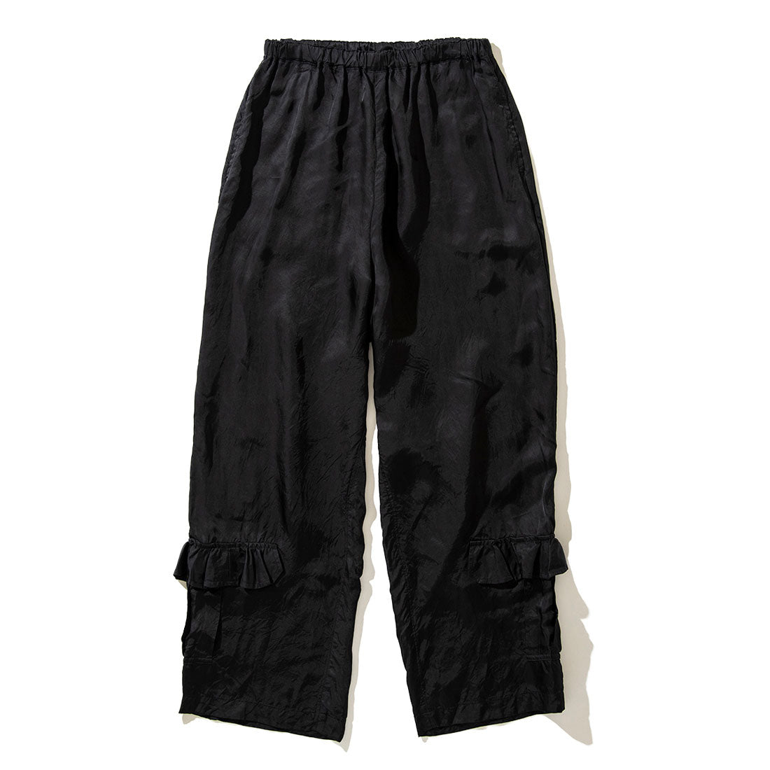 ミヤオ MIYAO フリルフラップ付きワークパンツ（Work pants with frill flaps） （ブラック） ブラック