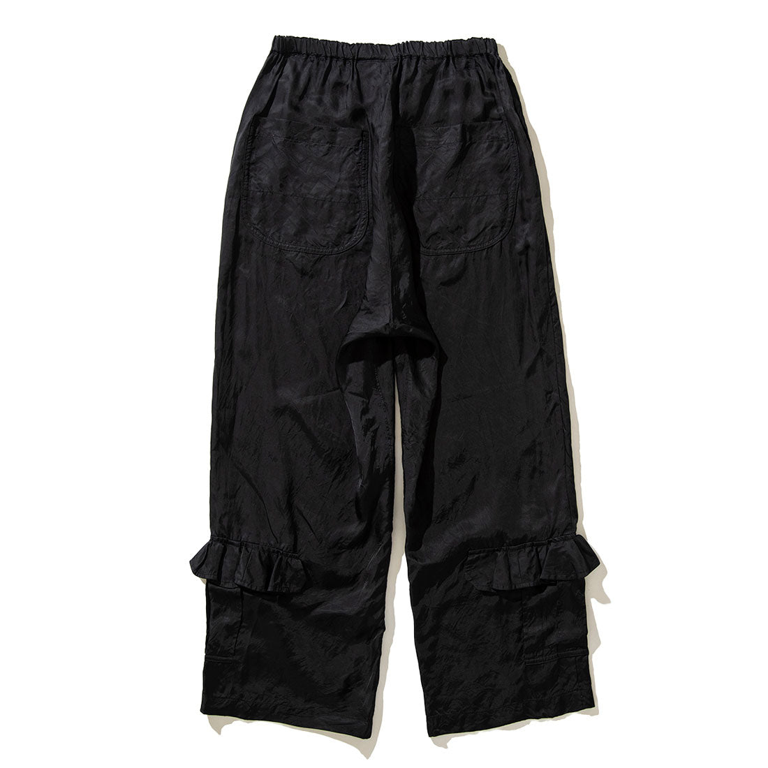 ミヤオ MIYAO フリルフラップ付きワークパンツ（Work pants with frill flaps） （ブラック） ブラック