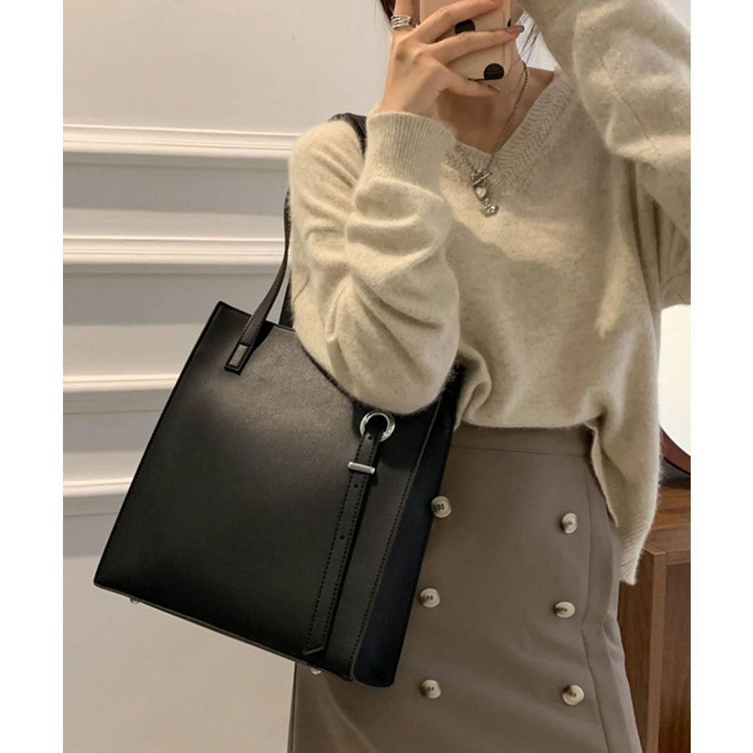 トートバッグ PUレザー レディース