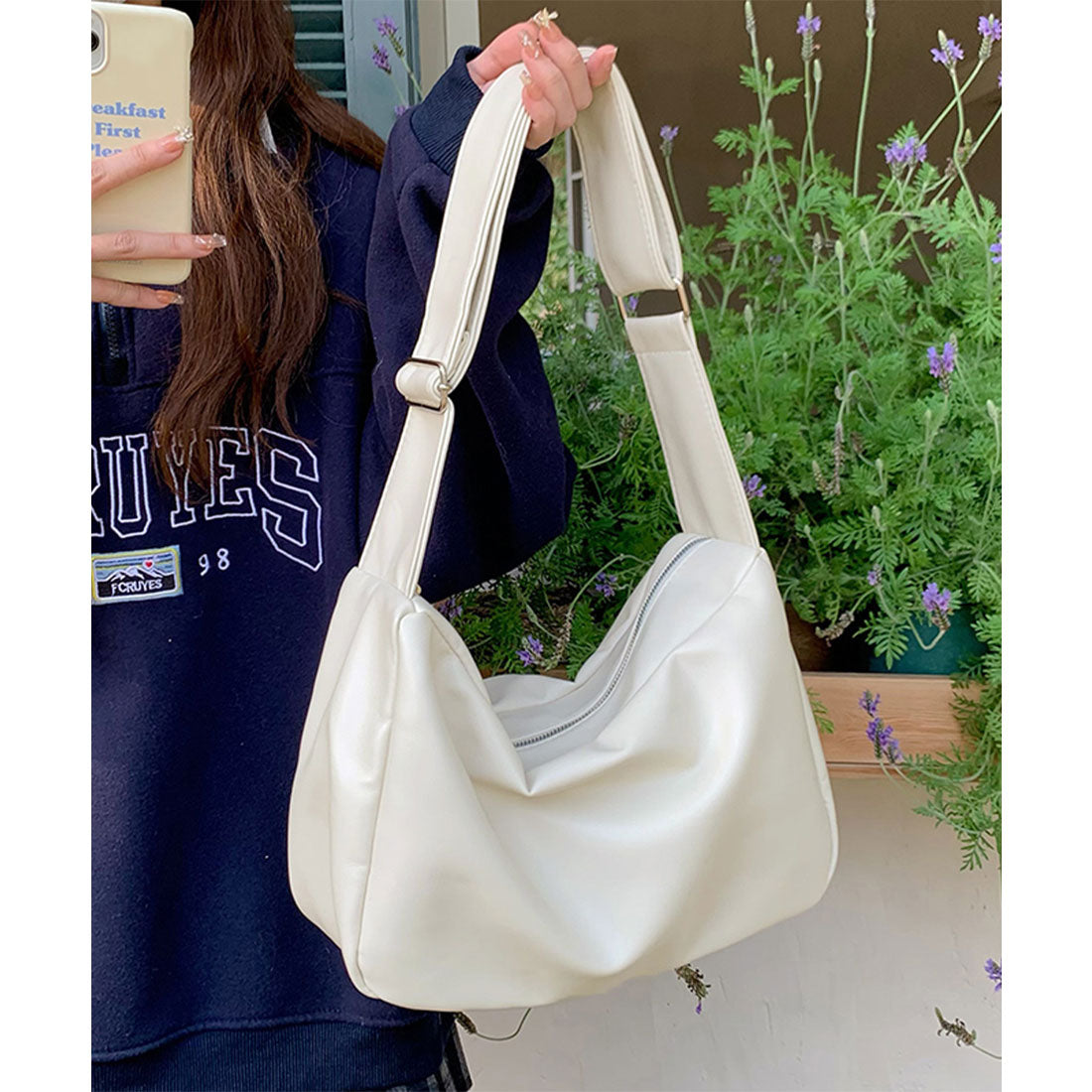 ミニミニストア miniministore ショルダーバッグ PU 肩掛け 韓国風 （アイボリー） アイボリー