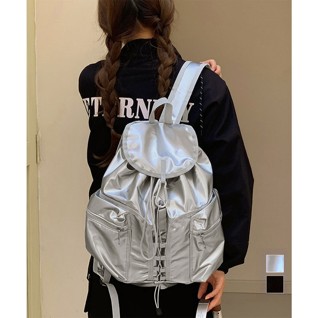 ミニミニストア miniministore 巾着リュック メタリック ドロストバッグ