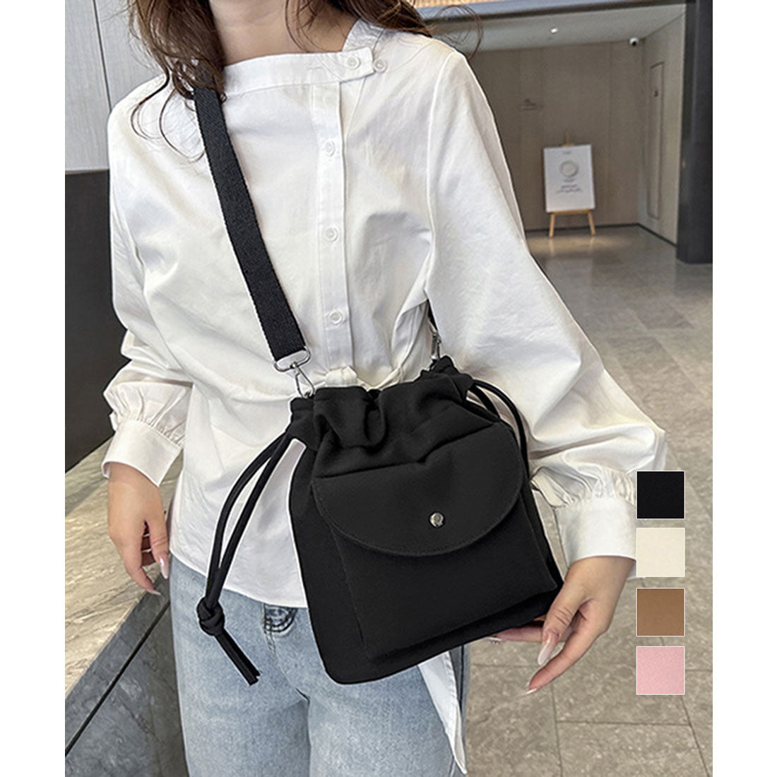 ミニミニストア miniministore ショルダーバッグ 2wayバケットバッグ （アイボリー） アイボリー