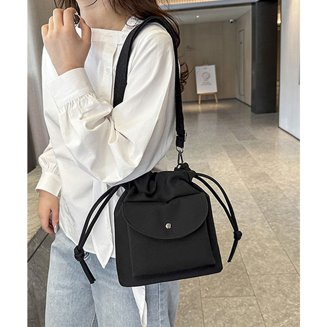ミニミニストア miniministore ショルダーバッグ 2wayバケットバッグ （アイボリー） アイボリー