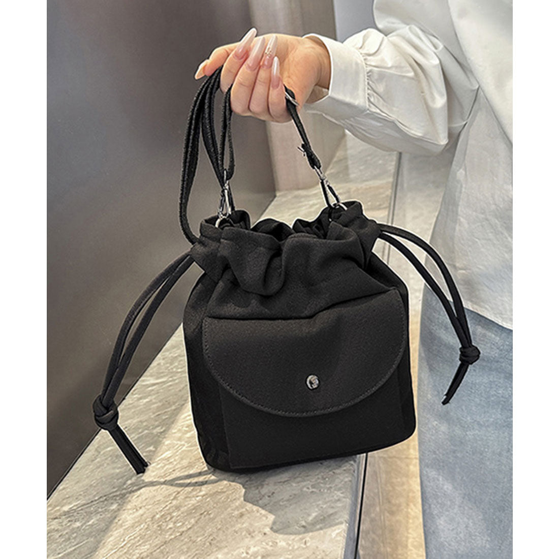 ミニミニストア miniministore ショルダーバッグ 2wayバケットバッグ （アイボリー） アイボリー