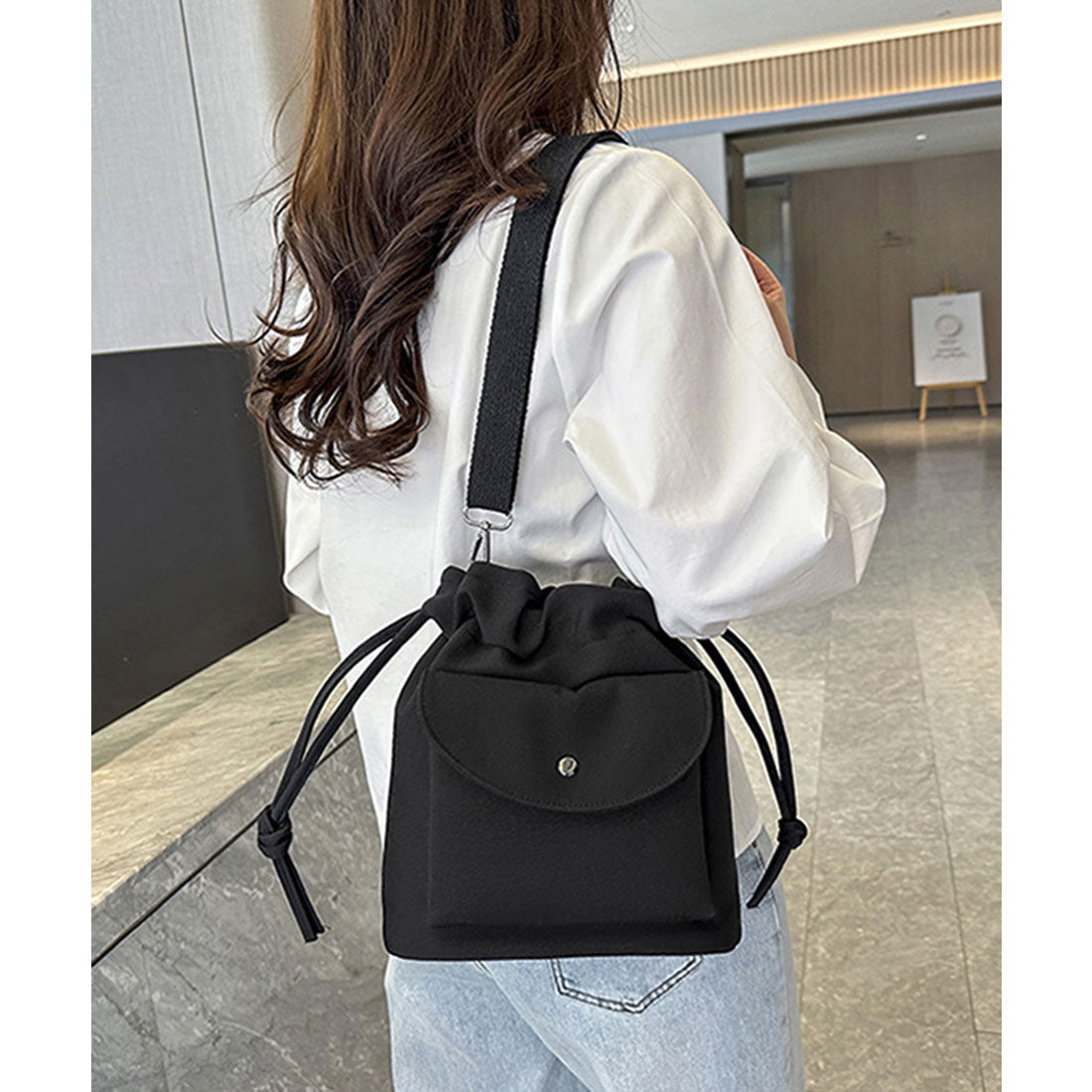 ミニミニストア miniministore ショルダーバッグ 2wayバケットバッグ （ブラック） ブラック