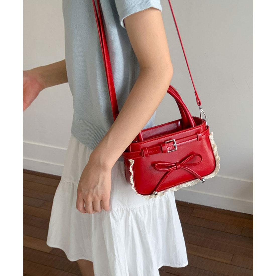 ミニミニストア miniministore ショルダーバッグ 小さめ フェイクレザー （レッド） レッド