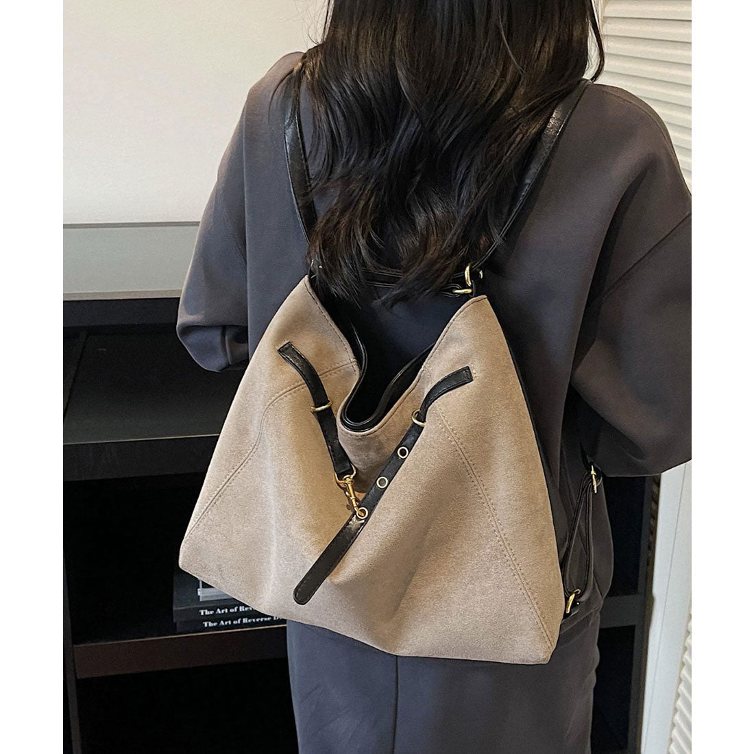 ミニミニストア miniministore トートバッグ スエード調ショルダーバッグ （ベージュ） ベージュ