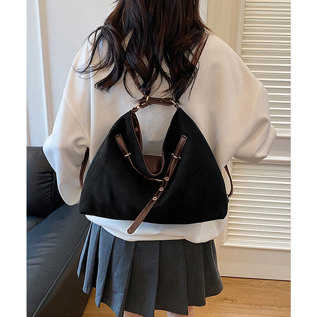 ミニミニストア miniministore トートバッグ スエード調ショルダーバッグ （ベージュ） ベージュ