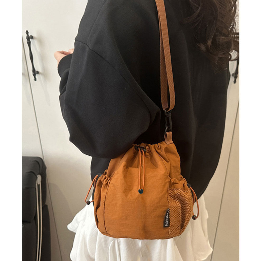 ミニミニストア miniministore ショルダーバッグ 韓国風 ユニセックス鞄 （オレンジ） オレンジ