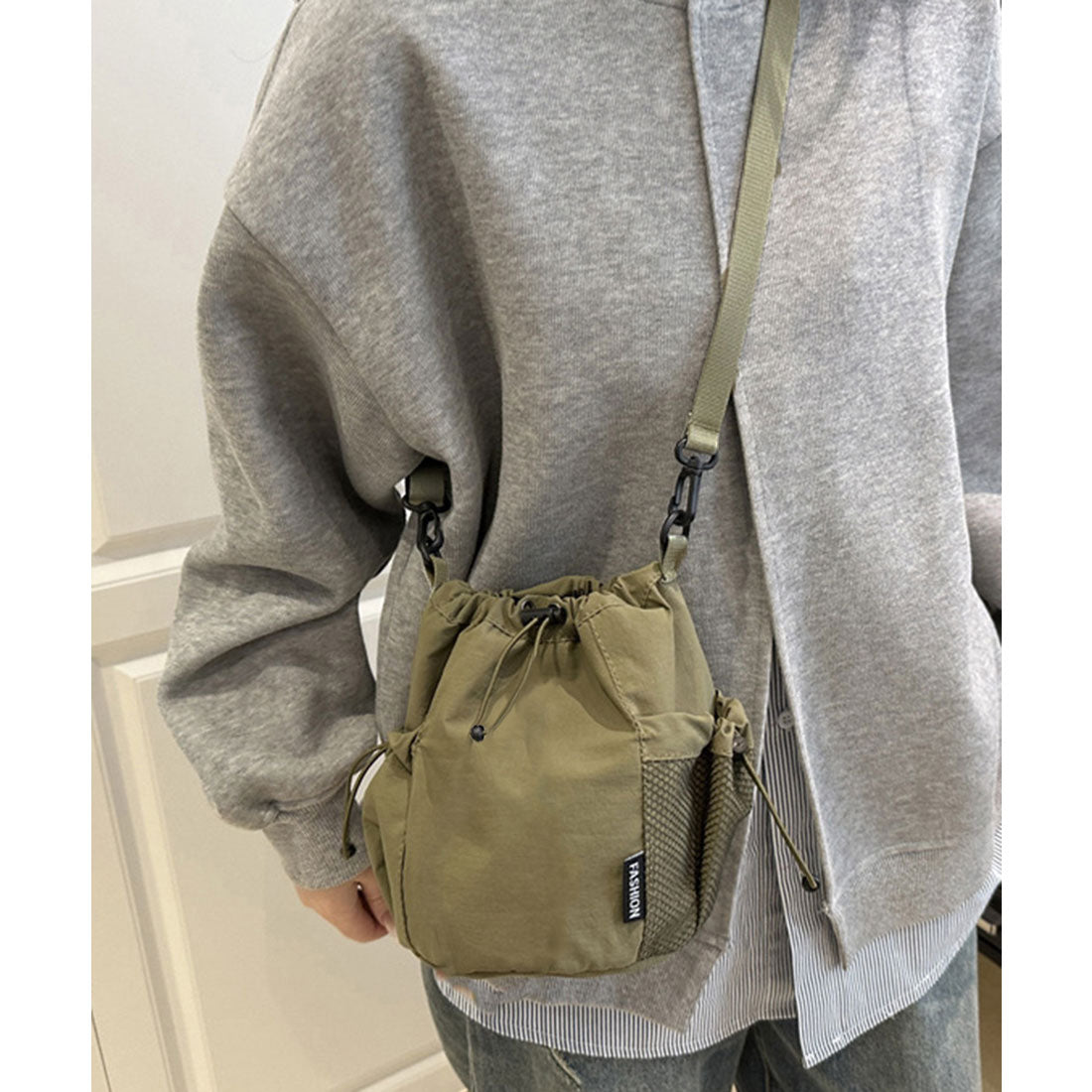 ミニミニストア miniministore ショルダーバッグ 韓国風 ユニセックス鞄 （カーキ） カーキ