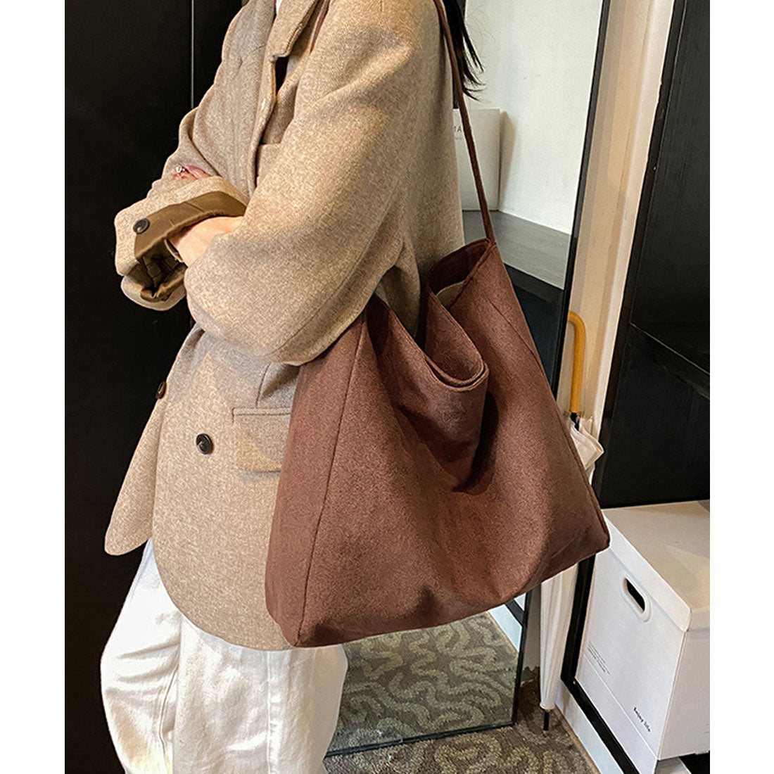 ミニミニストア miniministore ワンショルダー バッグ A4 大容量軽量 （ブラウン） ブラウン