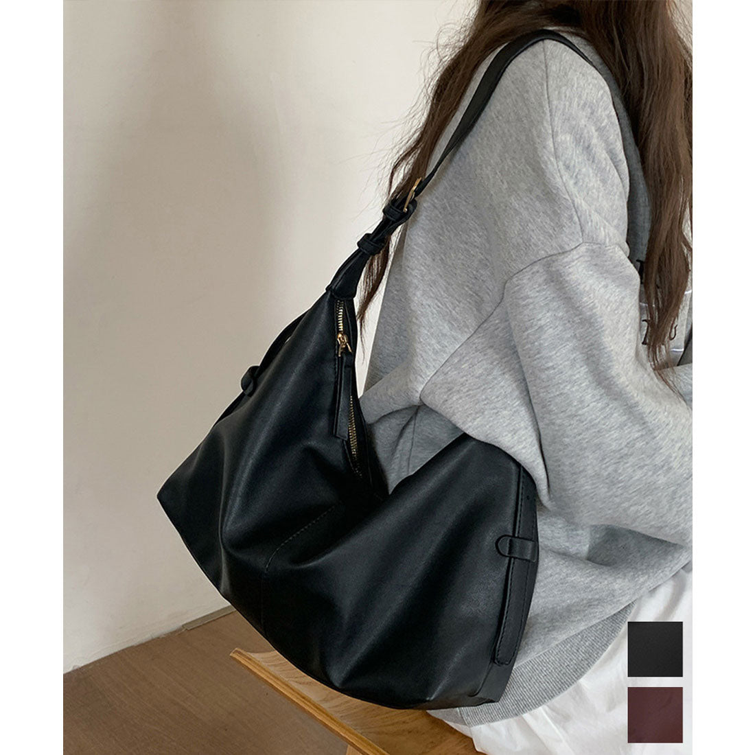 ミニミニストア miniministore ショルダーバッグ 斜めがけ鞄 韓国風 （レッドブラウン） レッドブラウン