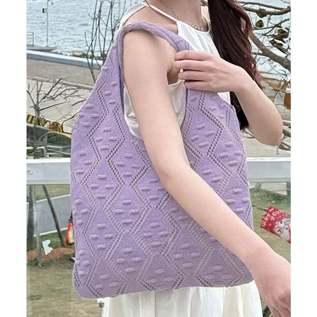ミニミニストア miniministore トートバッグ 大容量 軽量マルシェバッグ （ラベンダー） ラベンダー