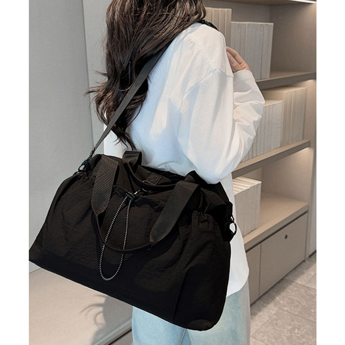 ミニミニストア miniministore ボストンバッグ 大容量 男女兼用バッグ （ブラック） ブラック