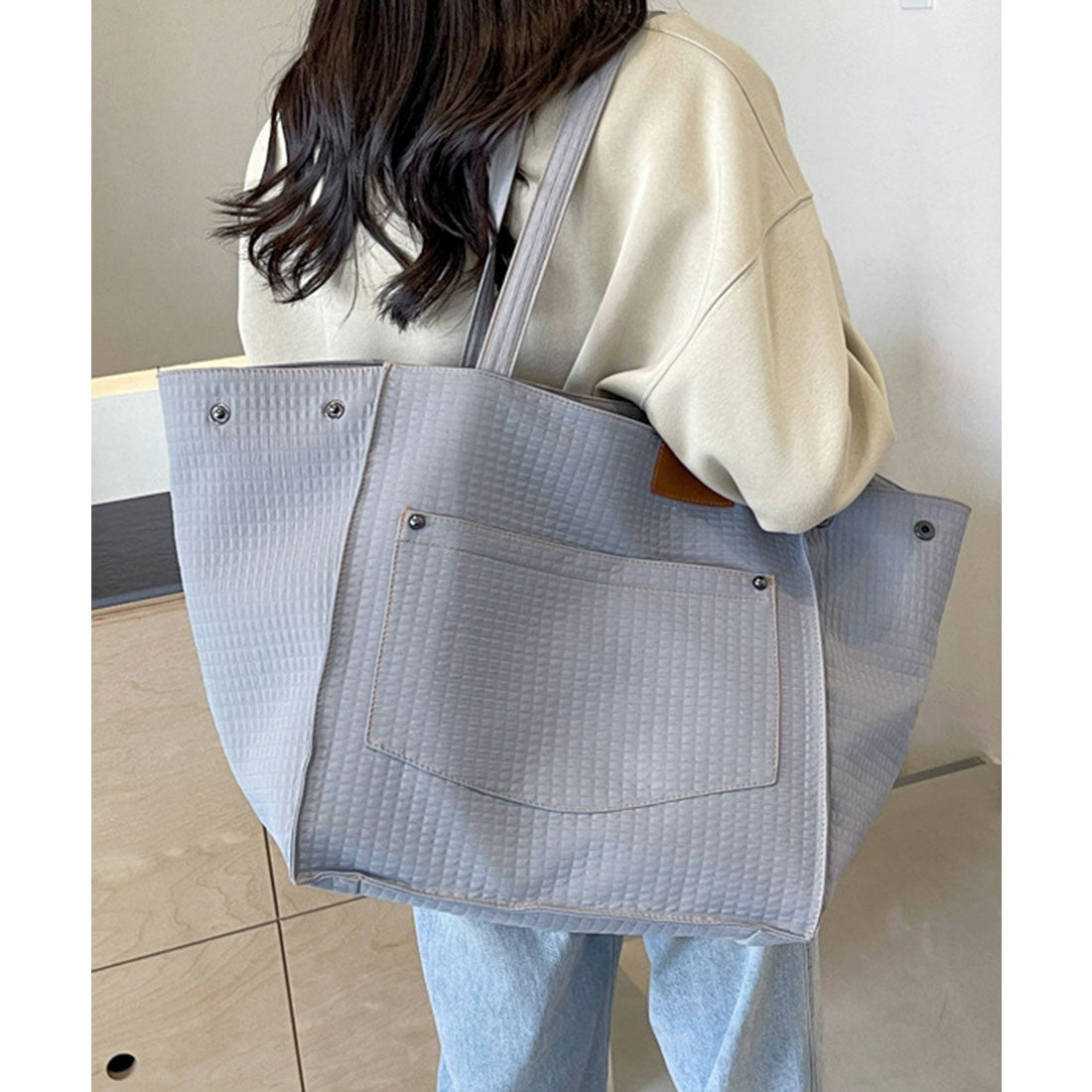 ミニミニストア miniministore トートバッグ 軽量 2wayバッグ A4 （ブルーグレー） ブルーグレー