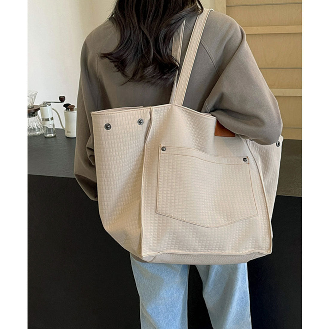ミニミニストア miniministore トートバッグ 軽量 2wayバッグ A4 （ベージュ） ベージュ