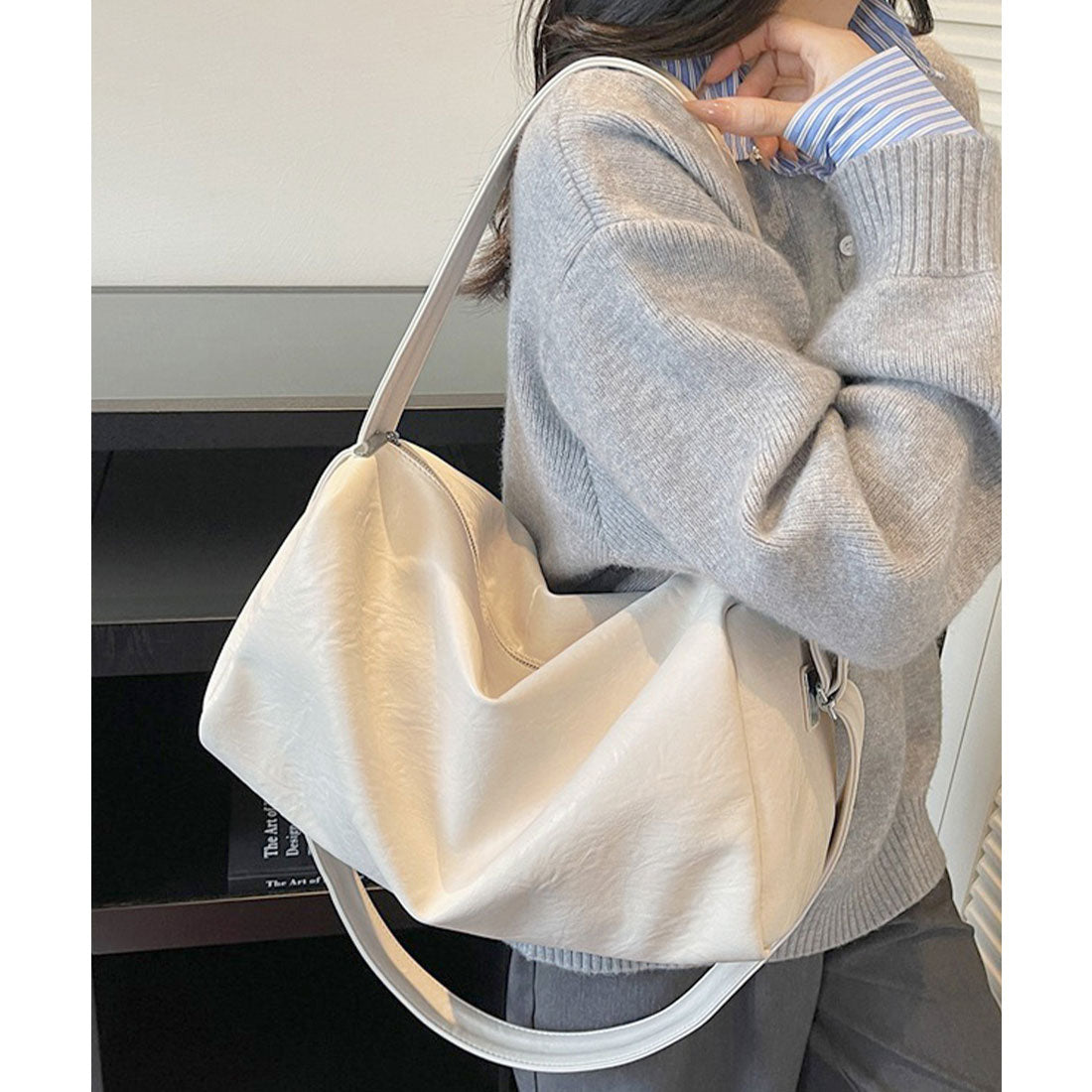 ミニミニストア miniministore 大容量ボストンバッグ2WAYトートバッグ （アイボリー） アイボリー