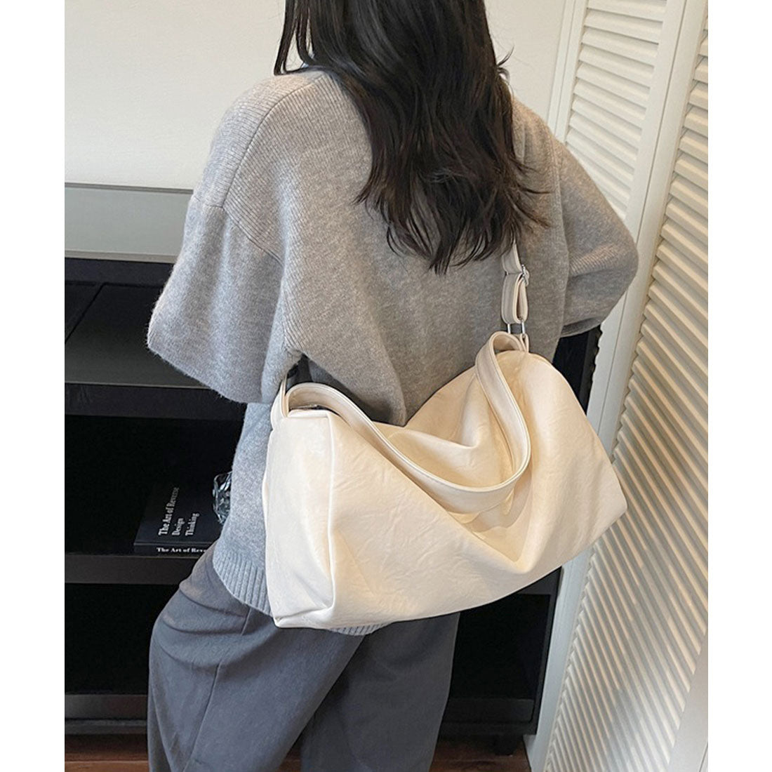 ミニミニストア miniministore 大容量ボストンバッグ2WAYトートバッグ （アイボリー） アイボリー