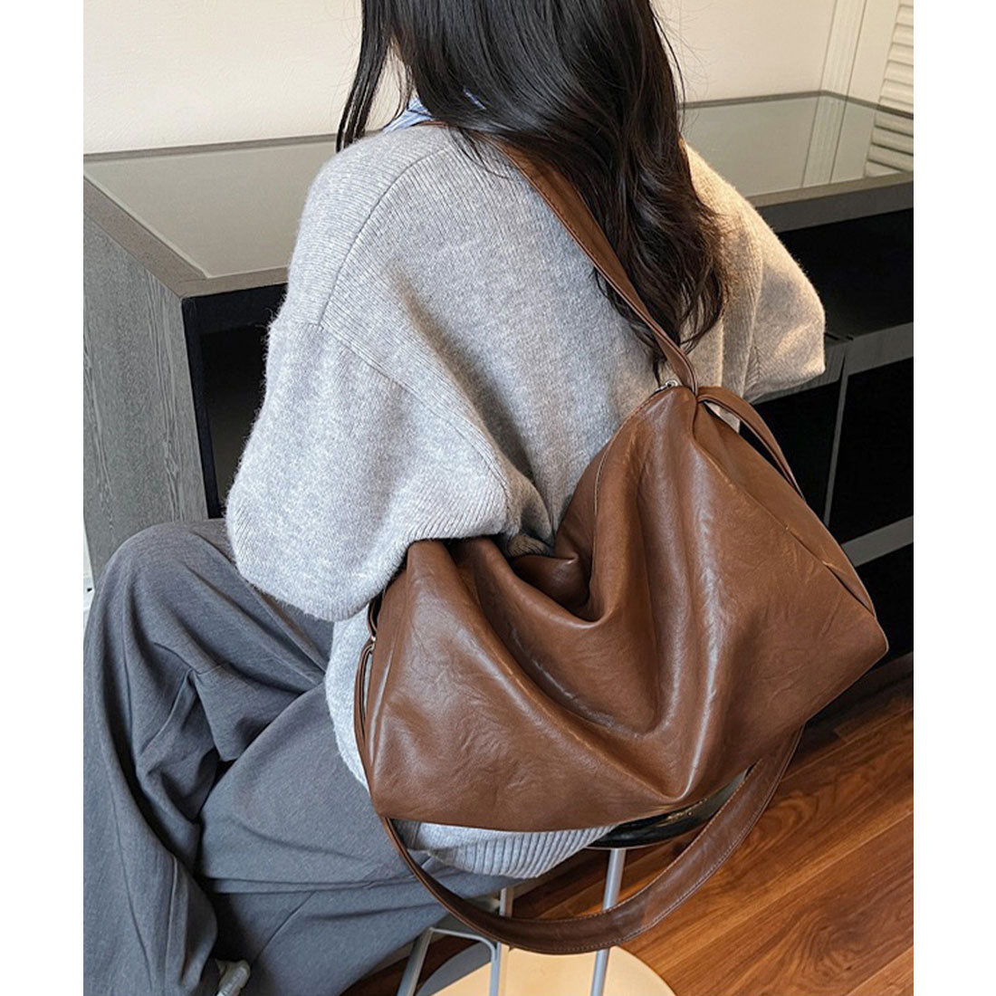 ミニミニストア miniministore 大容量ボストンバッグ2WAYトートバッグ （アイボリー） アイボリー