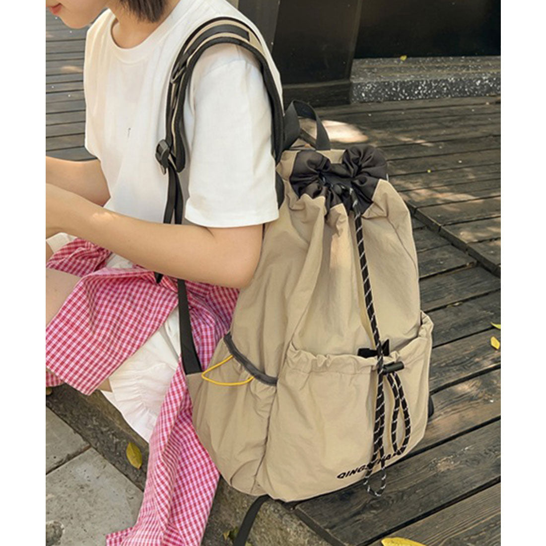 ミニミニストア miniministore パラコード巾着リュック大容量バックパック （ブラック） ブラック
