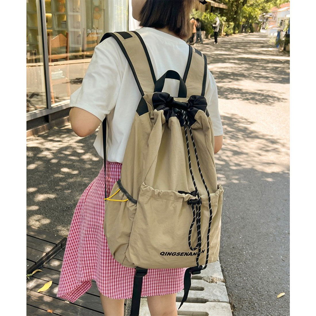 ミニミニストア miniministore パラコード巾着リュック大容量バックパック （ブラック） ブラック