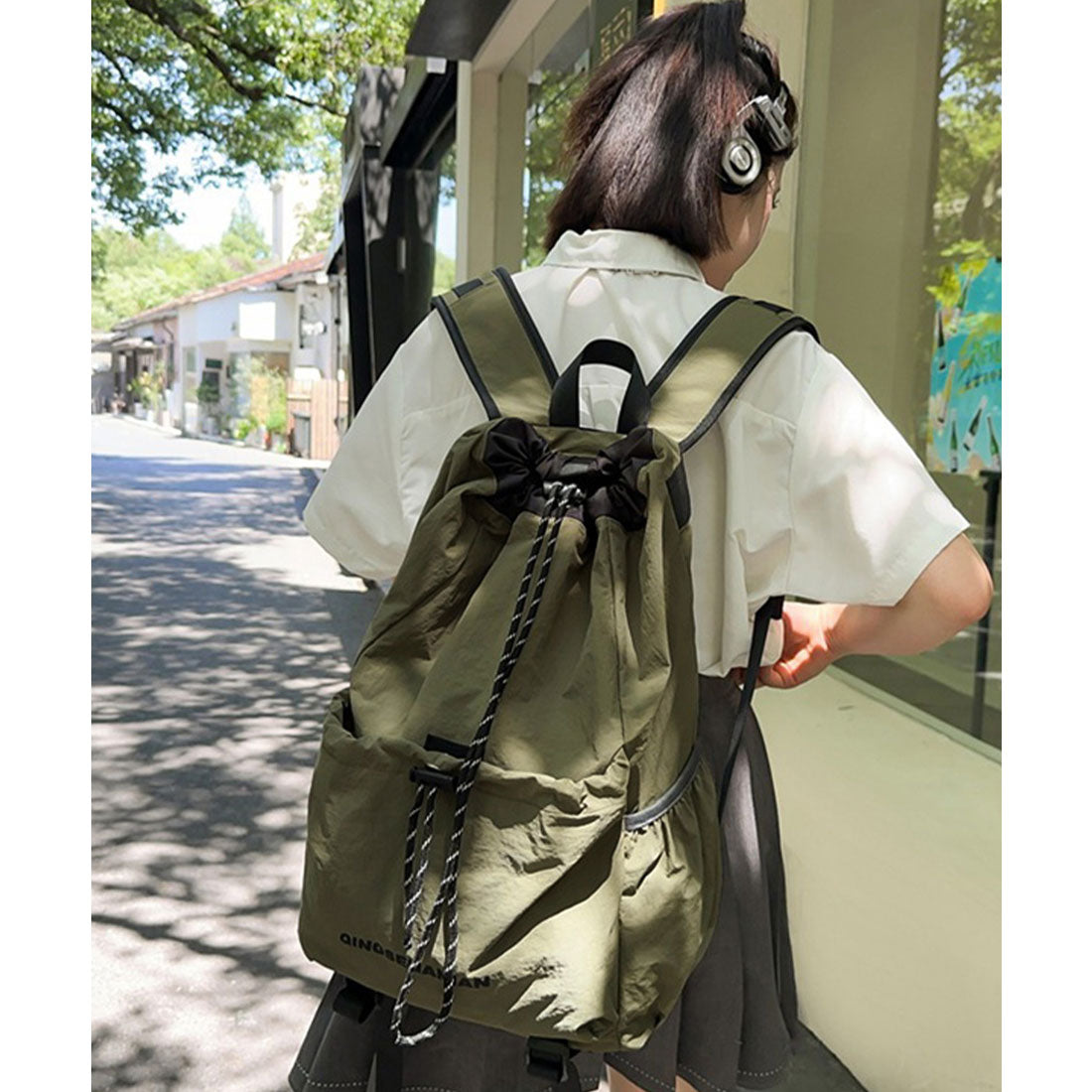 ミニミニストア miniministore パラコード巾着リュック大容量バックパック （ブラック） ブラック