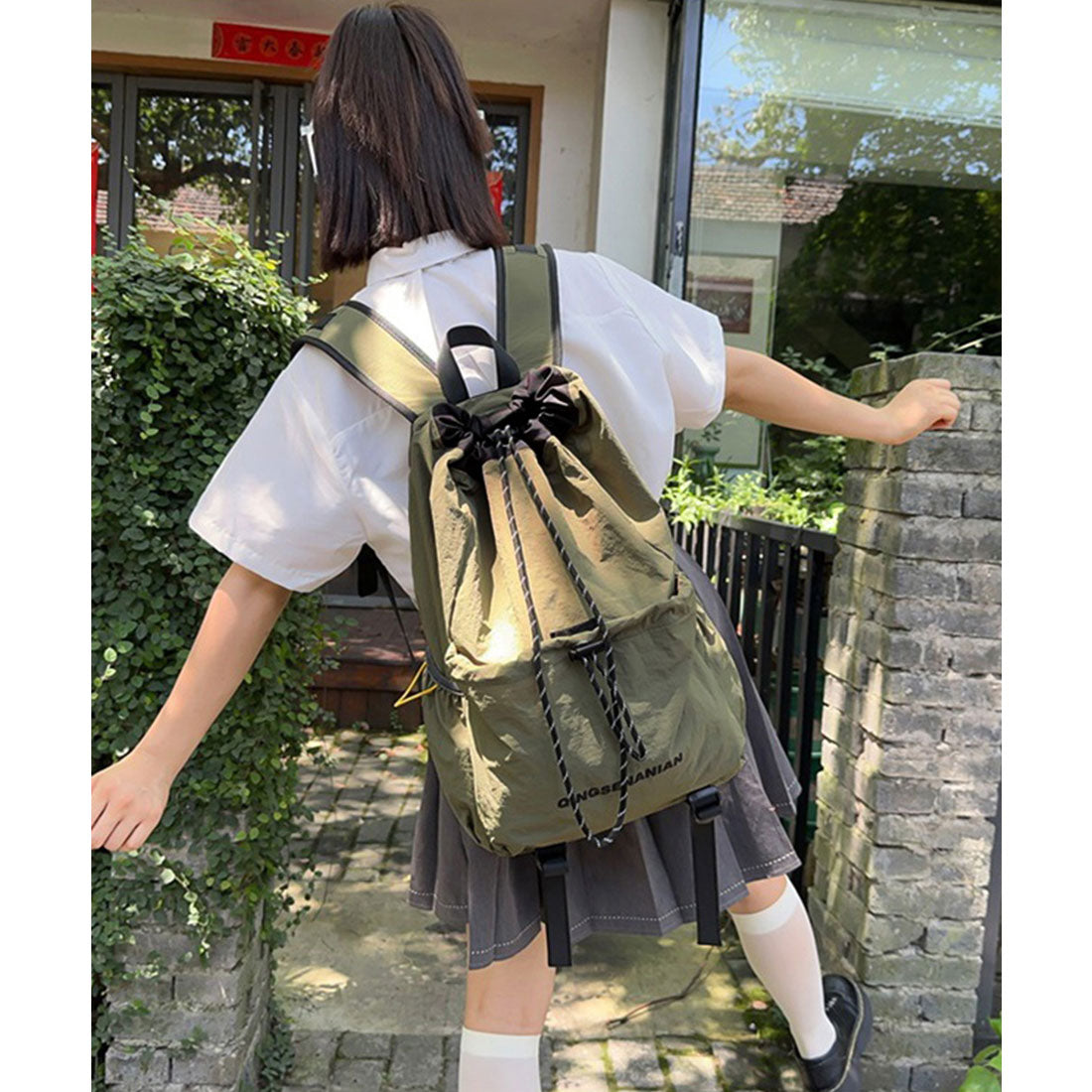 ミニミニストア miniministore パラコード巾着リュック大容量バックパック （ブラック） ブラック